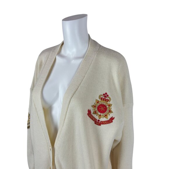 Vintage 80s Military Sweater Women's 1X Semper AV Fidelis Royal Wear Devonshire - Picture 5 of 10